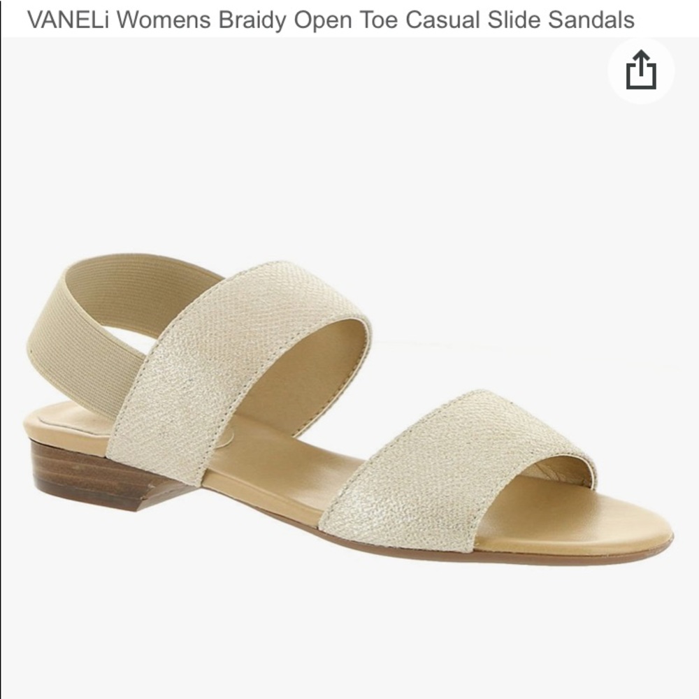 Vaneli Sandals Sling Back sz9 VANELi Womens Braidy Open Toe Casual Slide Sandals